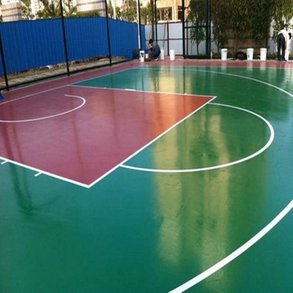 学校操场喷漆河北免费勘察现场：蓝球场翻新地面